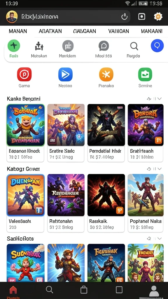 gadaitoto - Tampilan karakter dengan berbagai kemampuan unik.